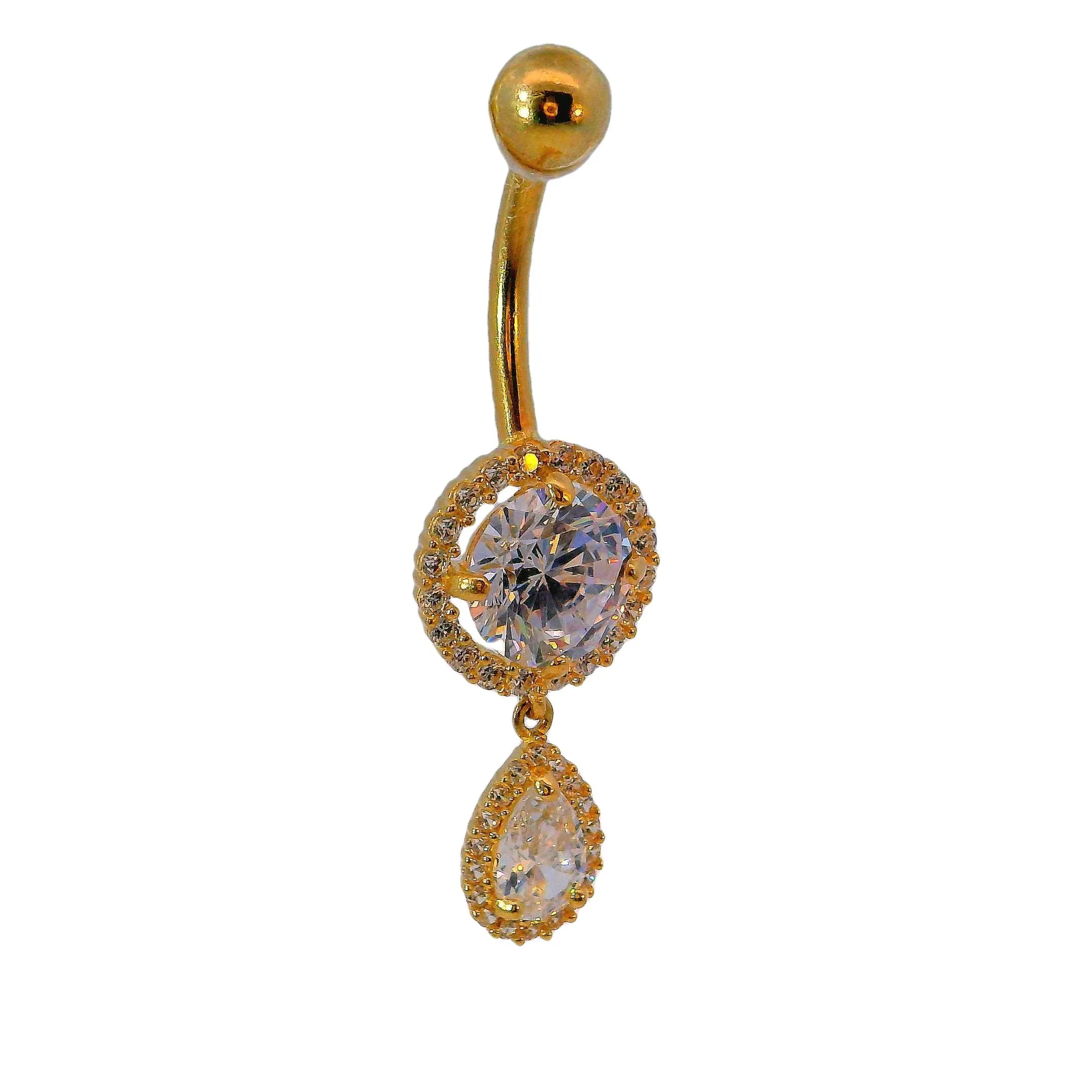 14K Yellow Gold Belly Button