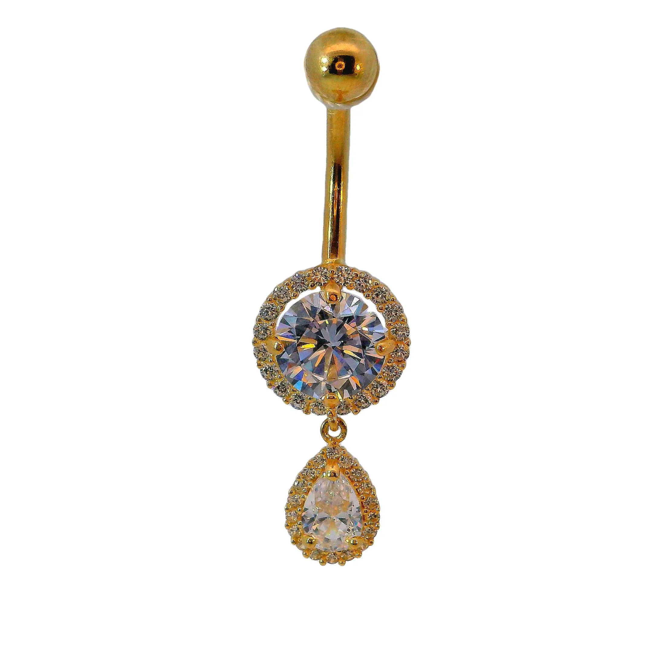 14K Yellow Gold Belly Button