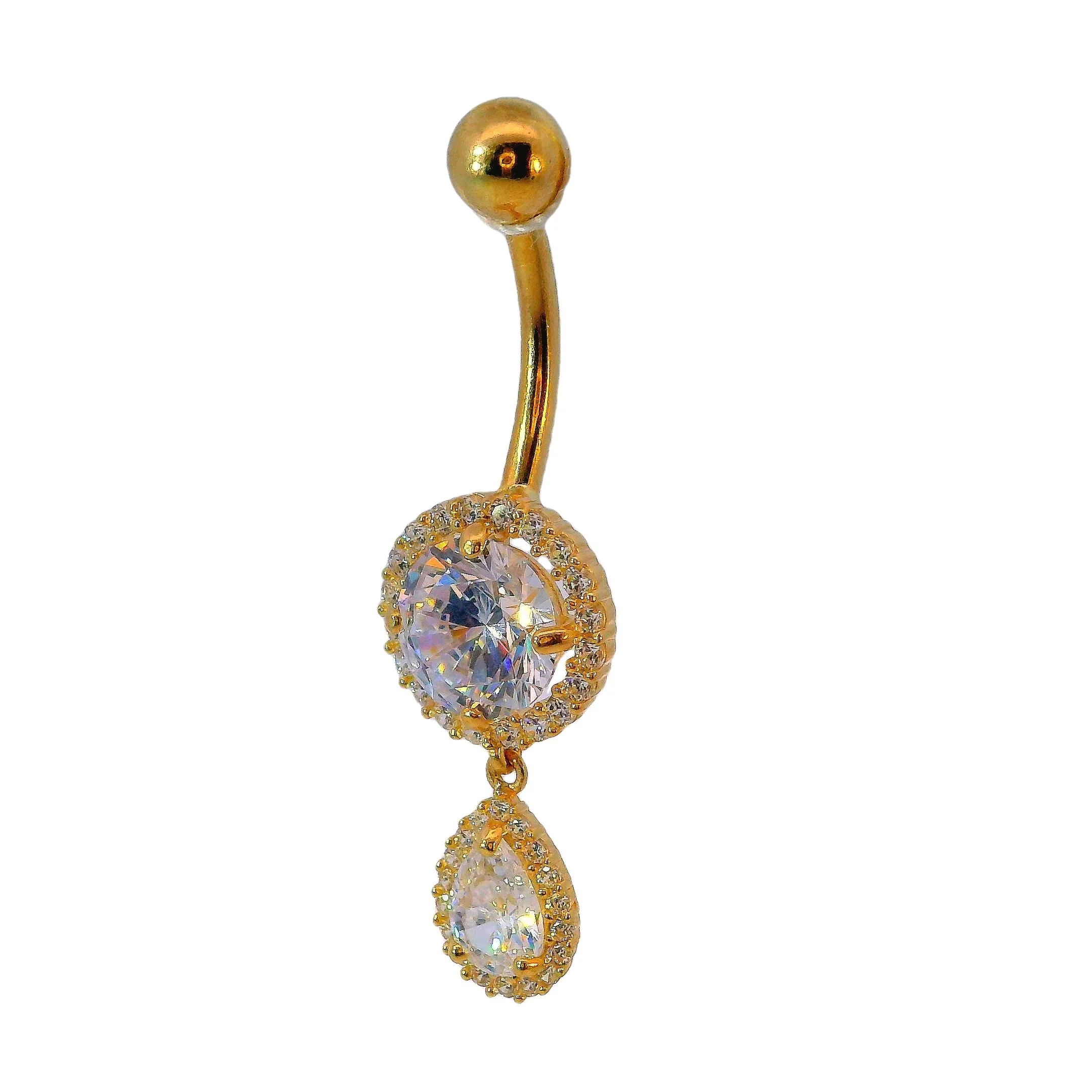 14K Yellow Gold Belly Button