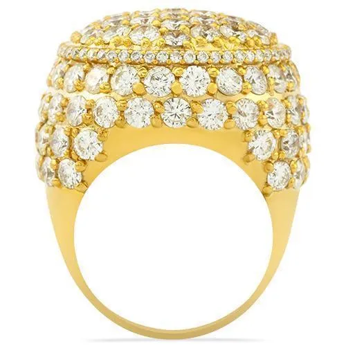 14k Yellow Gold Mens Diamond Ring 10.65 Ctw