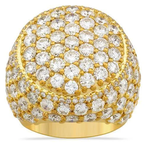 14k Yellow Gold Mens Diamond Ring 10.65 Ctw