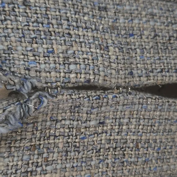 BCBG MAXAZRIA Women's Blue Tweed Jacket