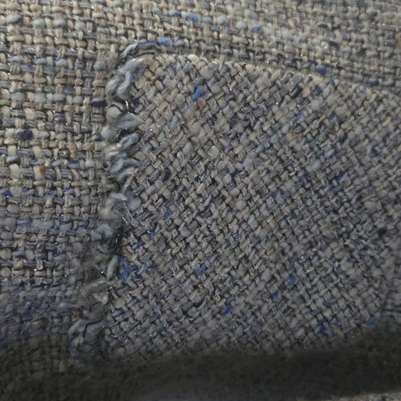 BCBG MAXAZRIA Women's Blue Tweed Jacket
