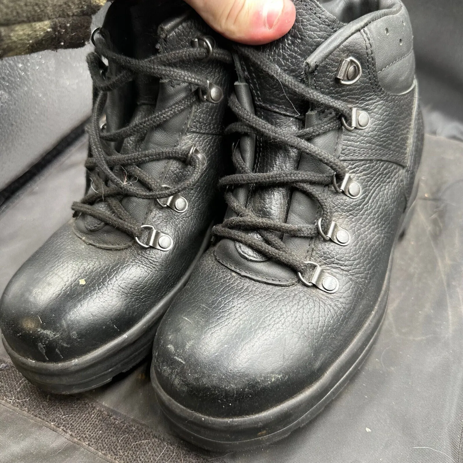 British Army Black Leather Duty Combat Boots - Modell 3 - Size EU 37 UK 4.5