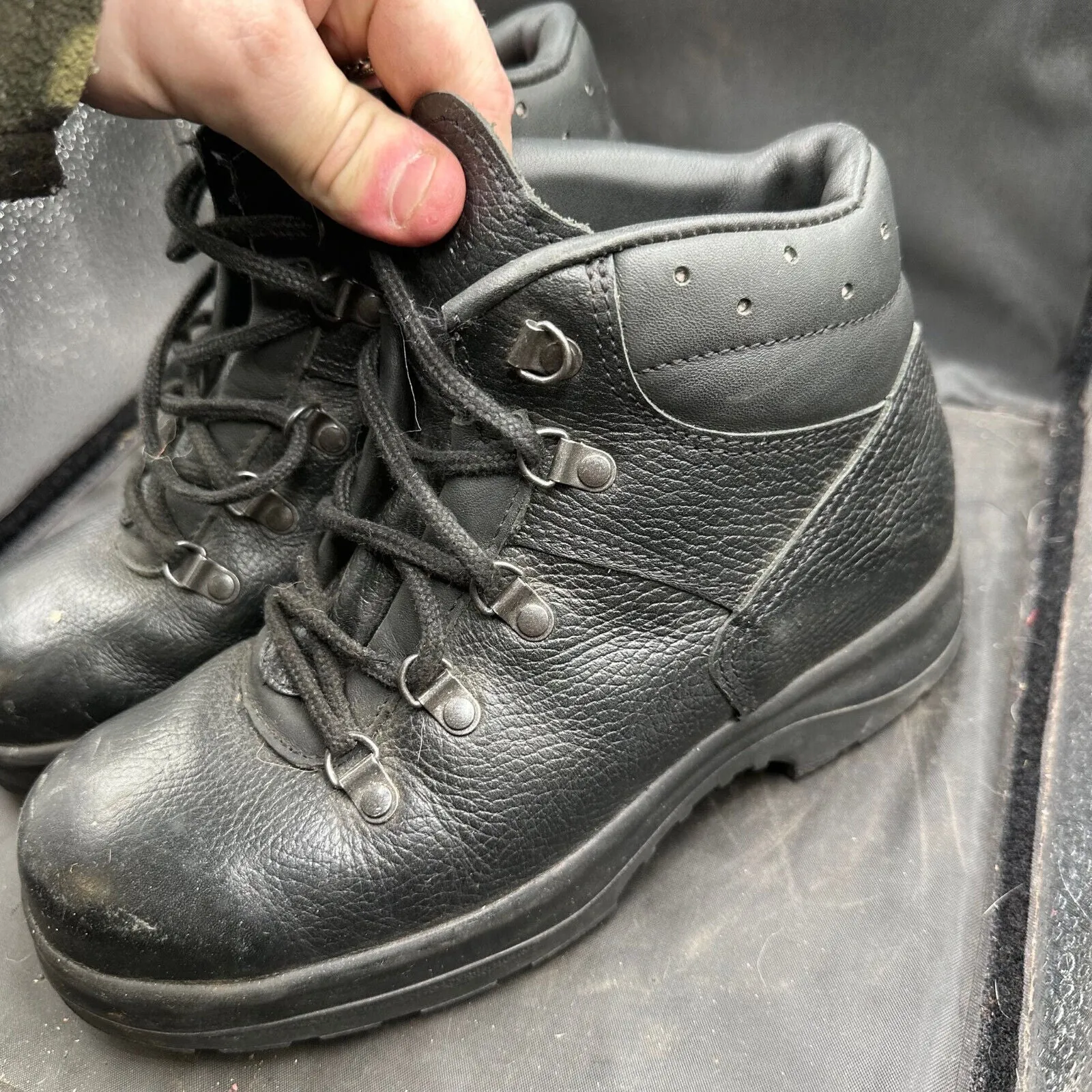 British Army Black Leather Duty Combat Boots - Modell 3 - Size EU 37 UK 4.5