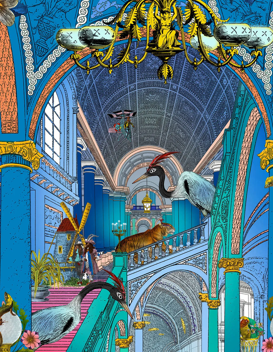 Cobalt Blue Palace - Art Print
