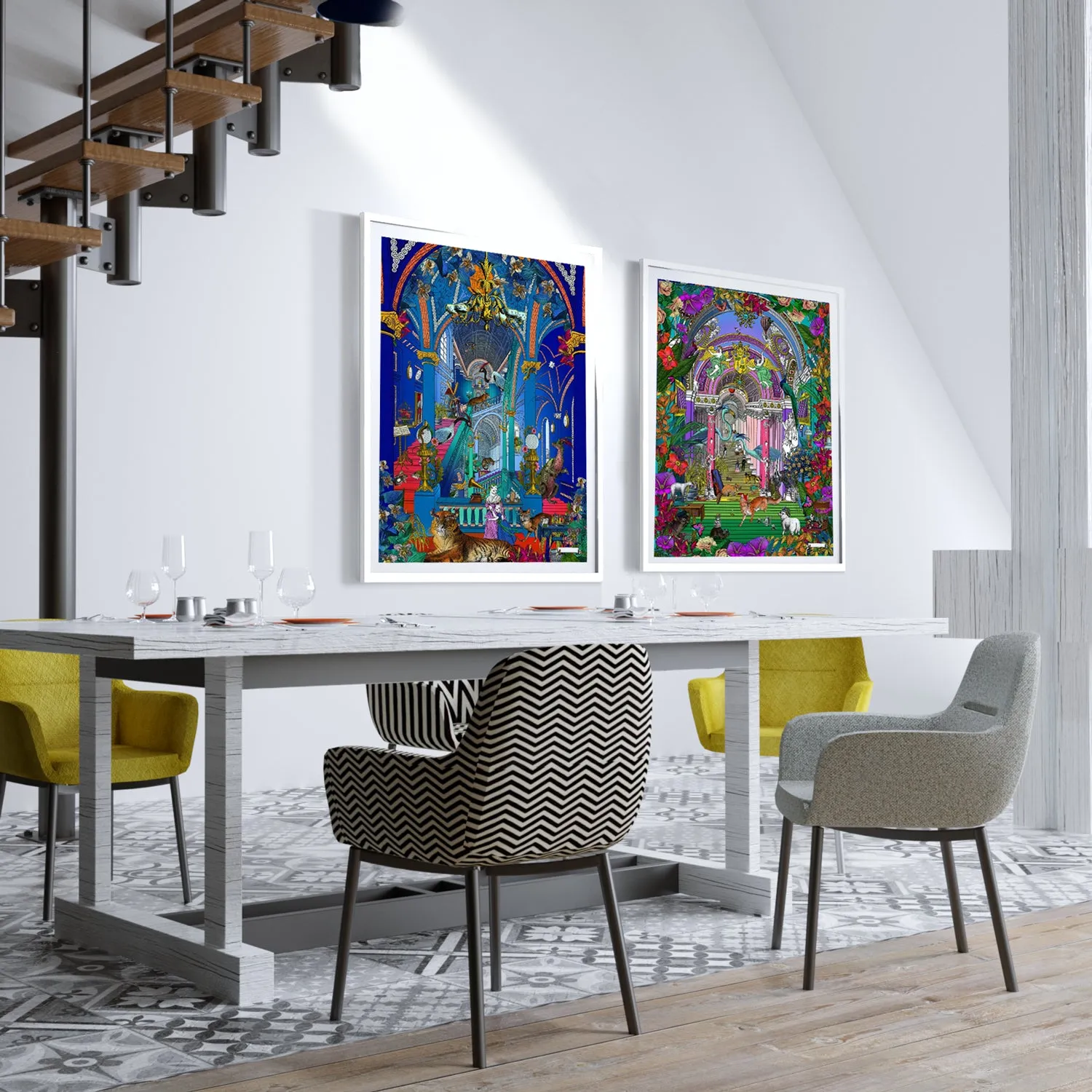 Cobalt Blue Palace - Art Print