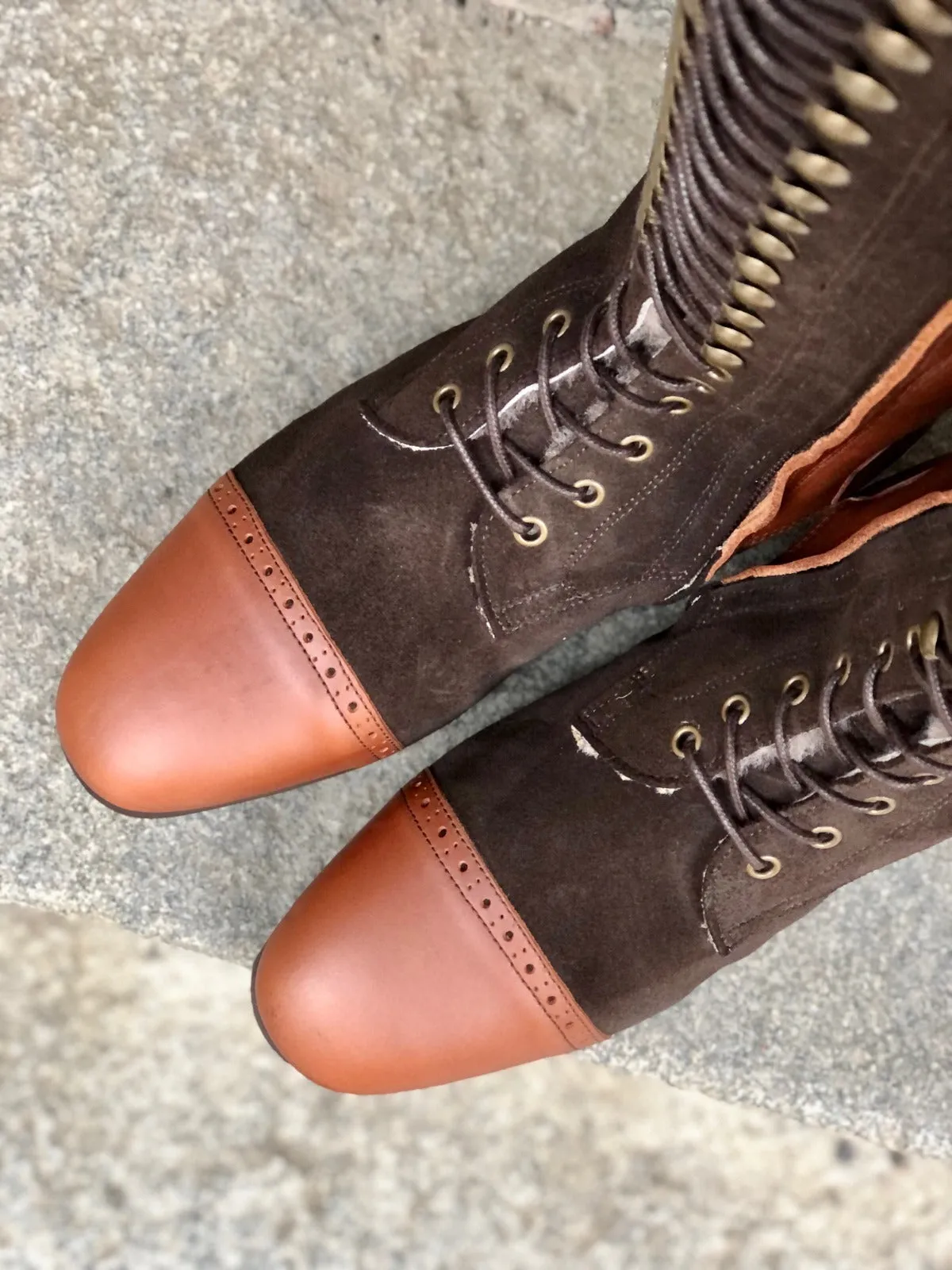 Dark Brown Suede