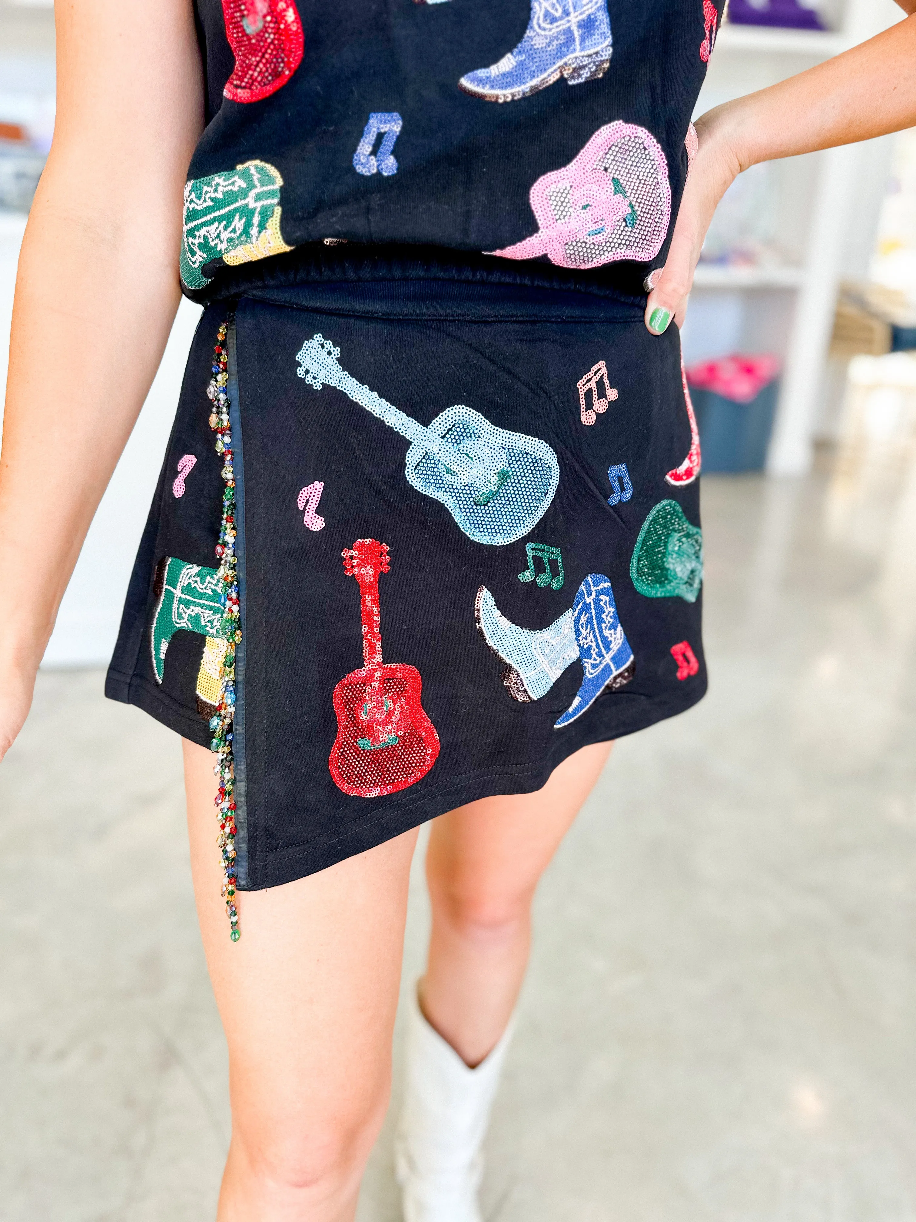 Guitars & Boots Skort