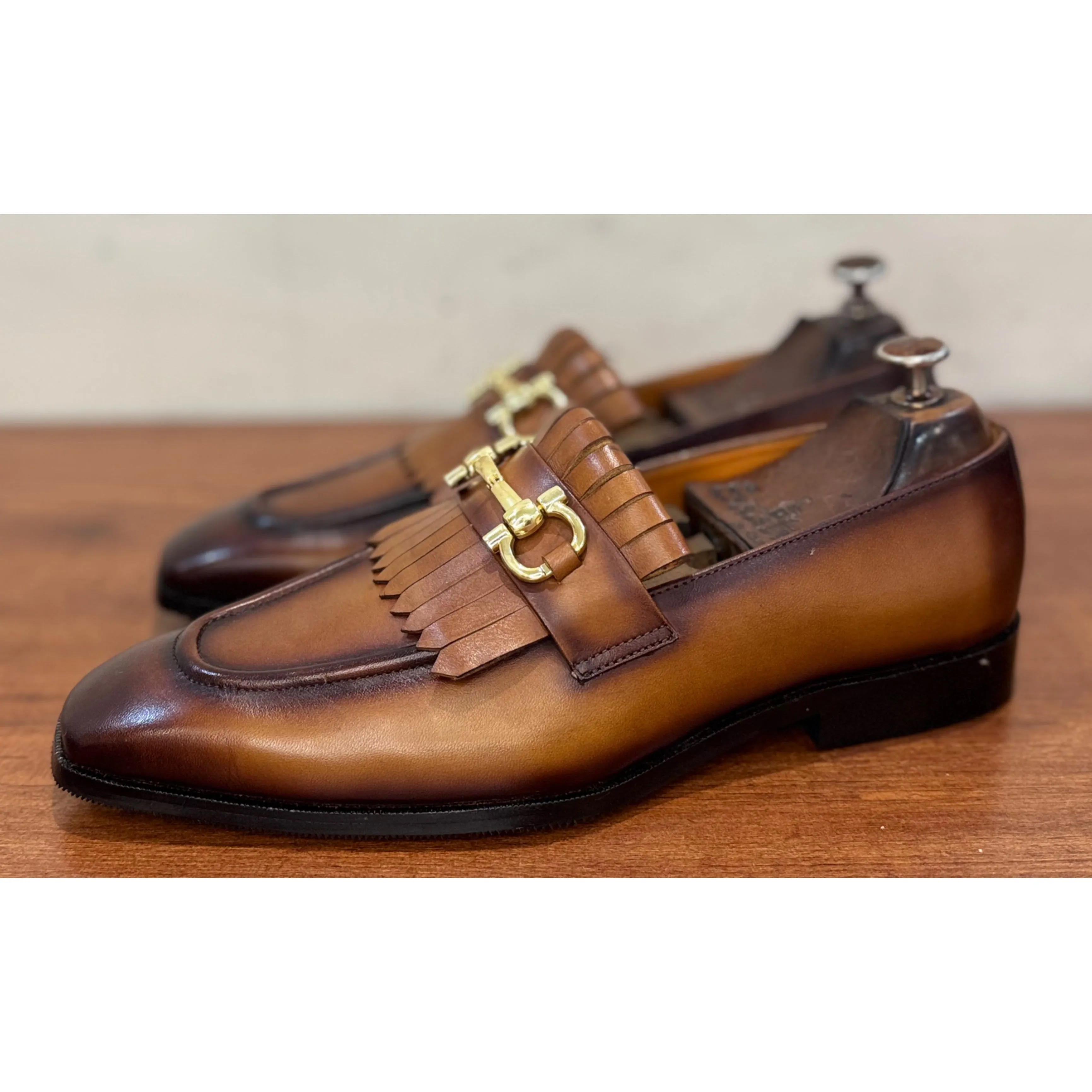 Horsebit Loafers With Fringes