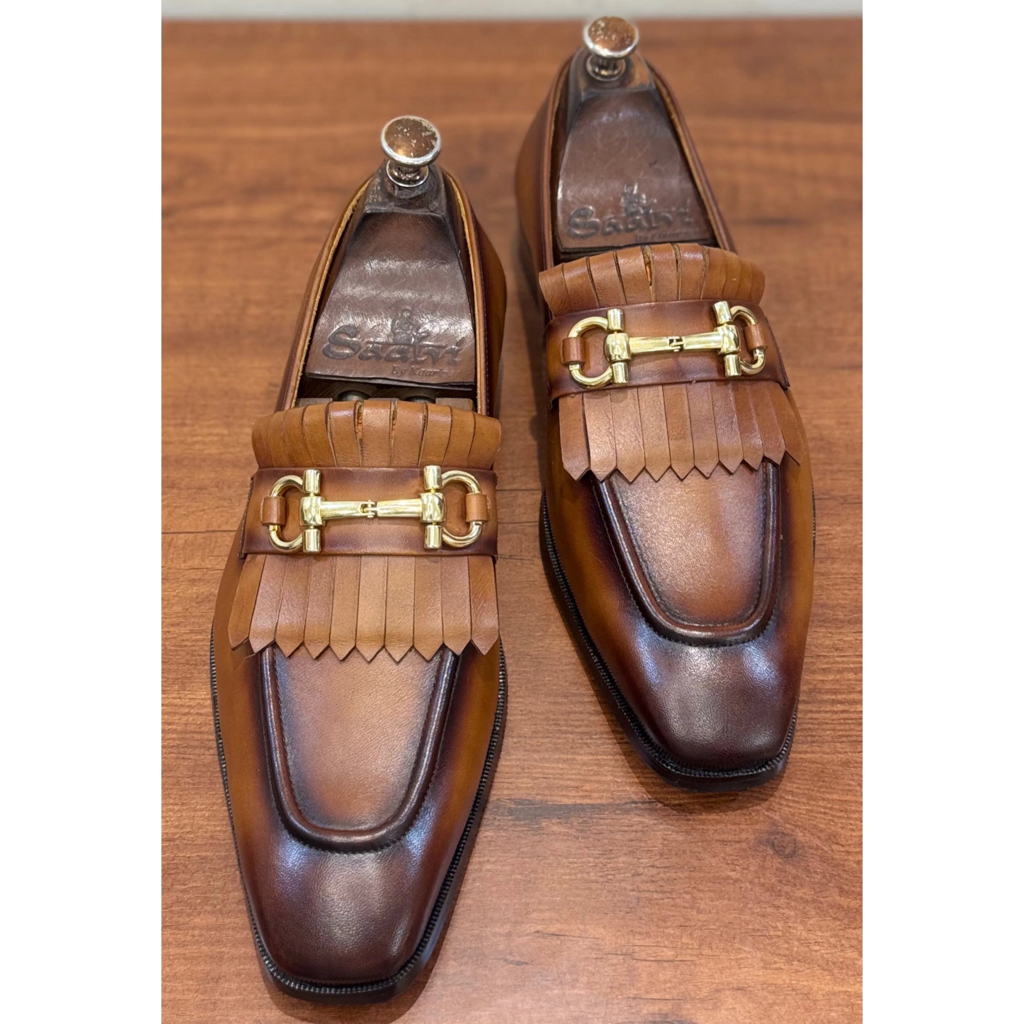Horsebit Loafers With Fringes