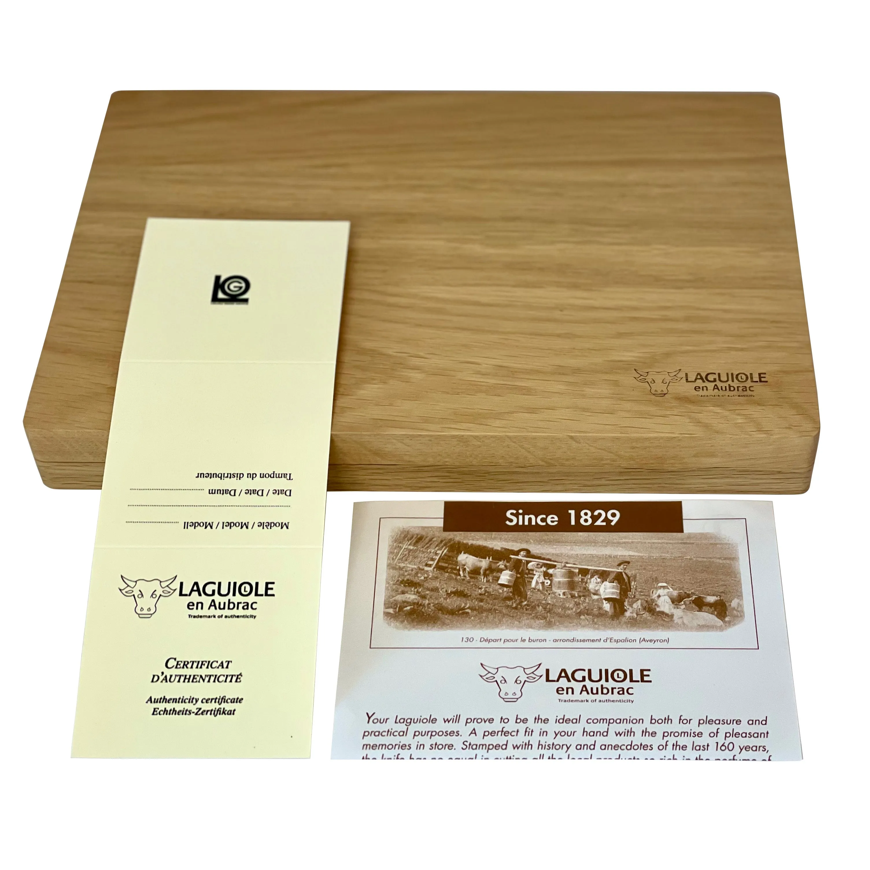 Laguiole en Aubrac Handcrafted 4-Piece Steak Knife Set with Desert Ironwood Handles