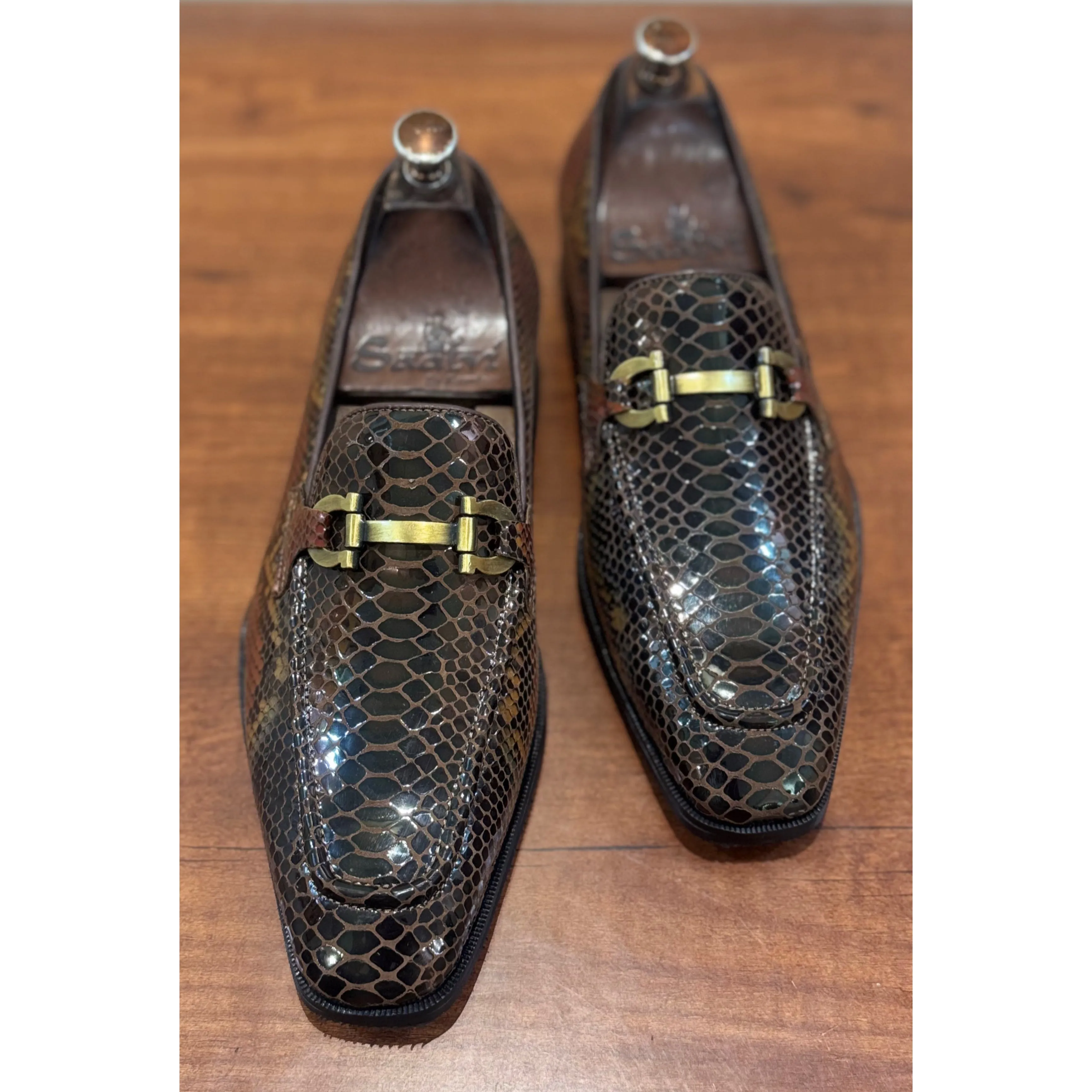 Multi Colour Foil Loafers