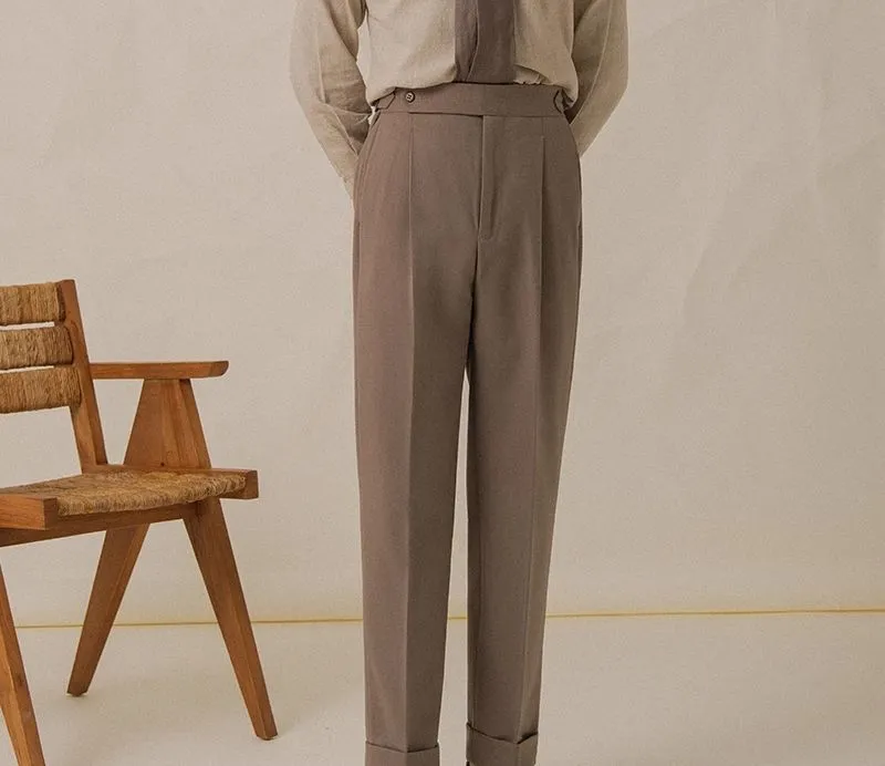 Naples Slim Pleated Trousers