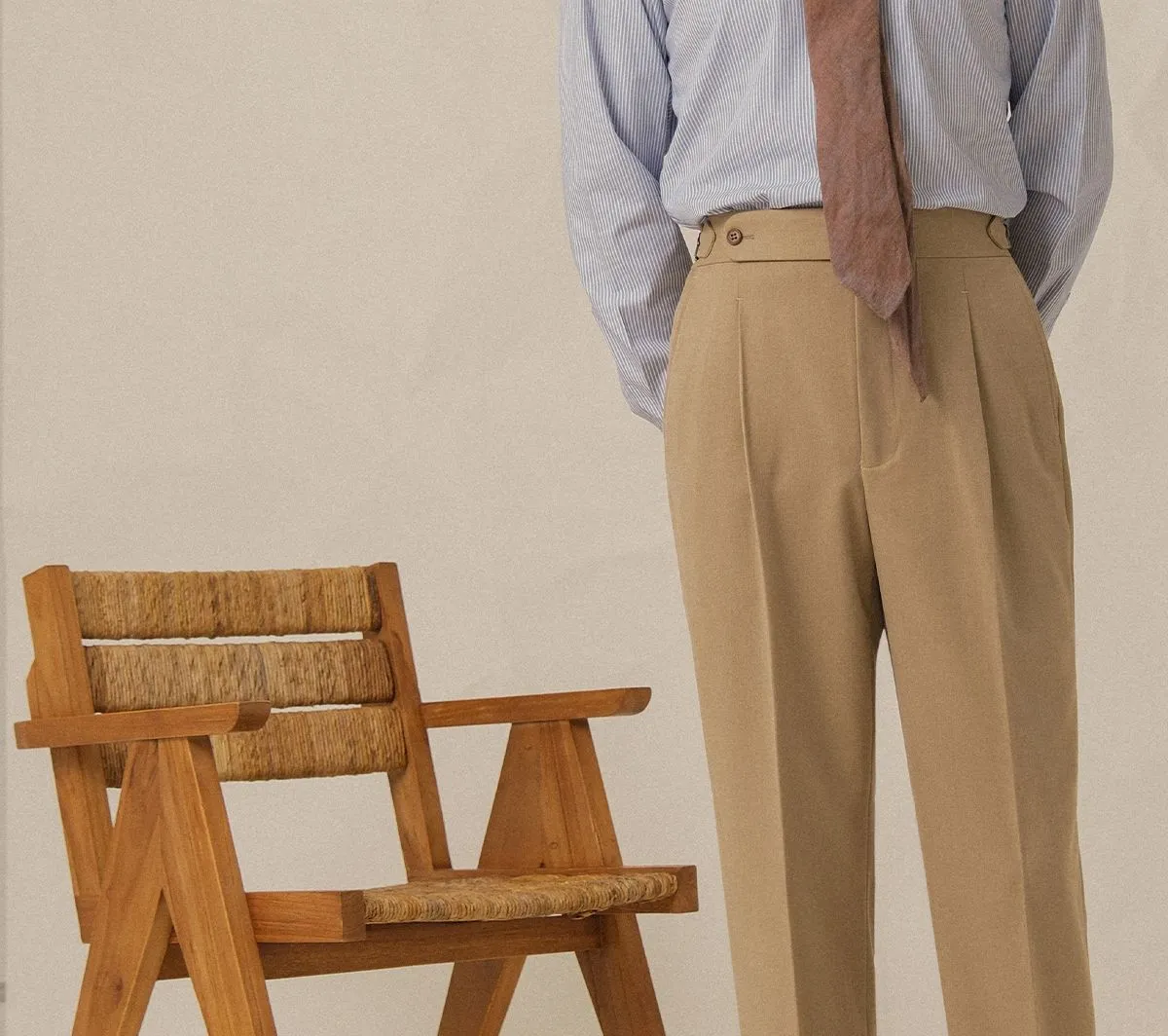 Naples Slim Pleated Trousers