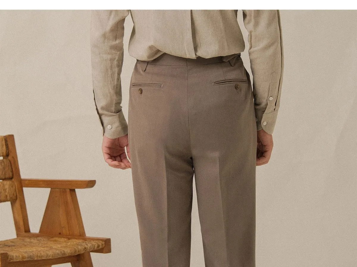 Naples Slim Pleated Trousers
