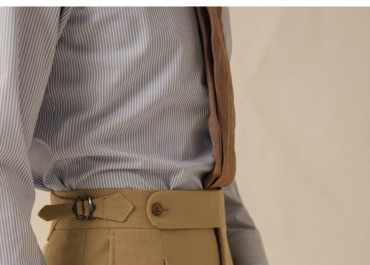 Naples Slim Pleated Trousers