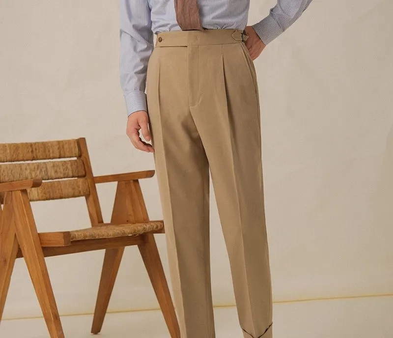 Naples Slim Pleated Trousers