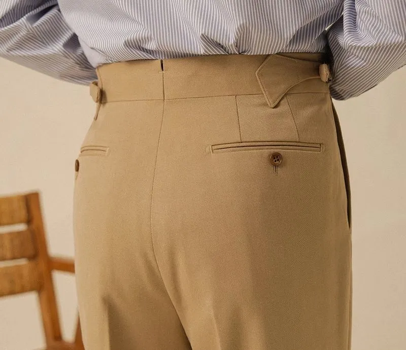 Naples Slim Pleated Trousers