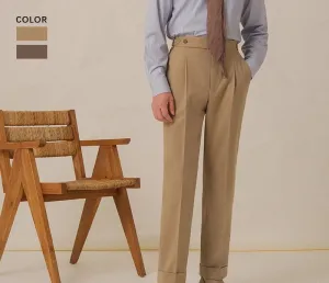 Naples Slim Pleated Trousers