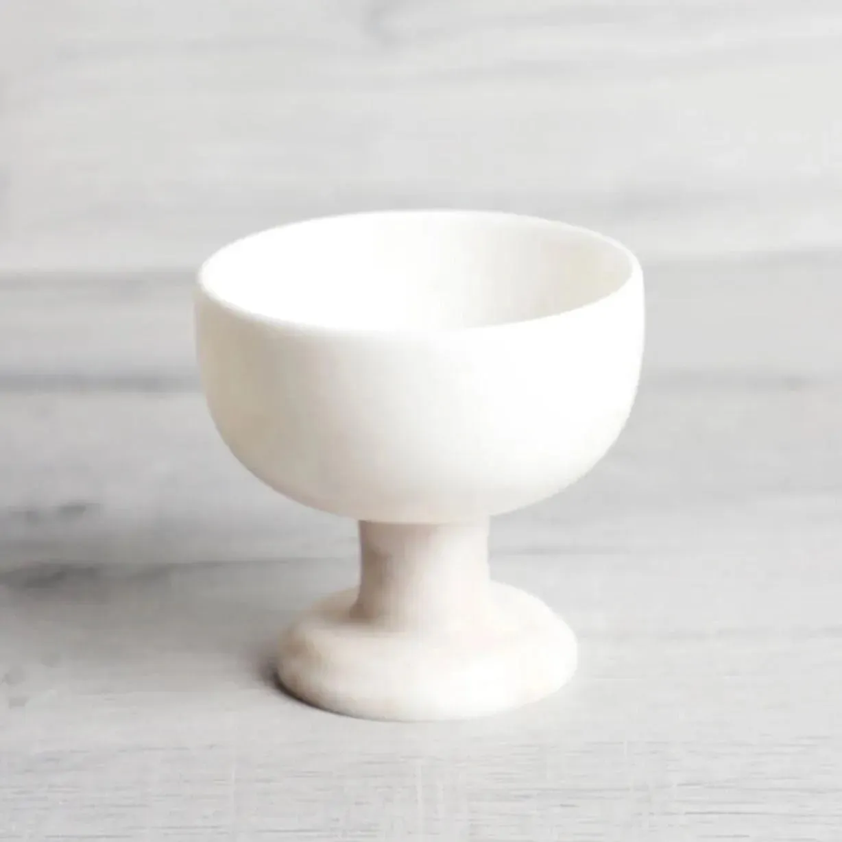 Natural Hand Carved Makrana Marble Desert Bowl - 2 pcs