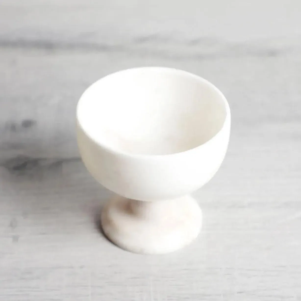 Natural Hand Carved Makrana Marble Desert Bowl - 2 pcs