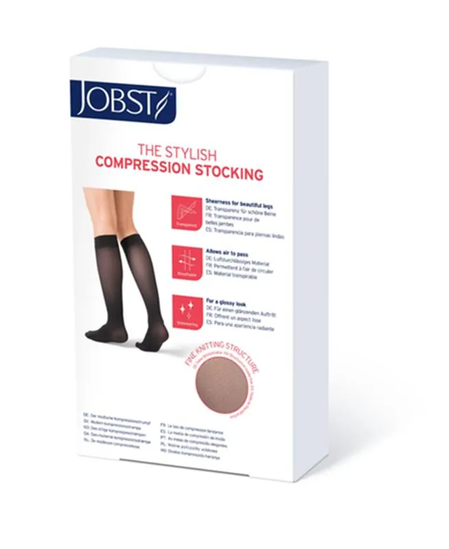 PR/1 JOBST ULTRASHEER WOMEN, KNEE HIGH, 20-30MMHG, MD, SUN BRONZE, CLOSED TOE