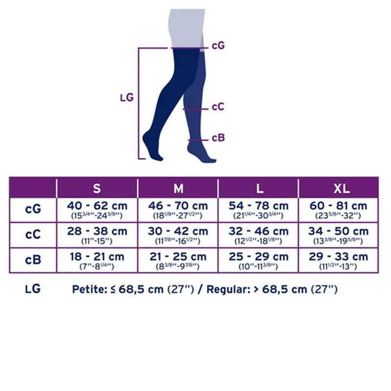 PR/1 JOBST ULTRASHEER WOMEN, THIGH HIGH W/SIL DOT BAND, 20-30MMHG, XL, NATURAL, OPEN TOE